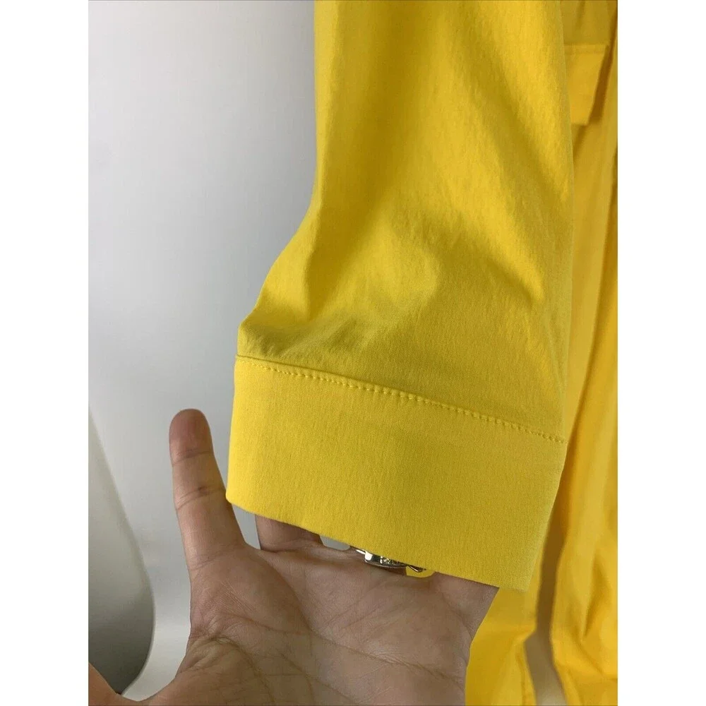 April O’Neil TMNT Costume Yellow Jumpsuit Zip Long Sleeve Stretch Womens Small - Picture 3 of 11